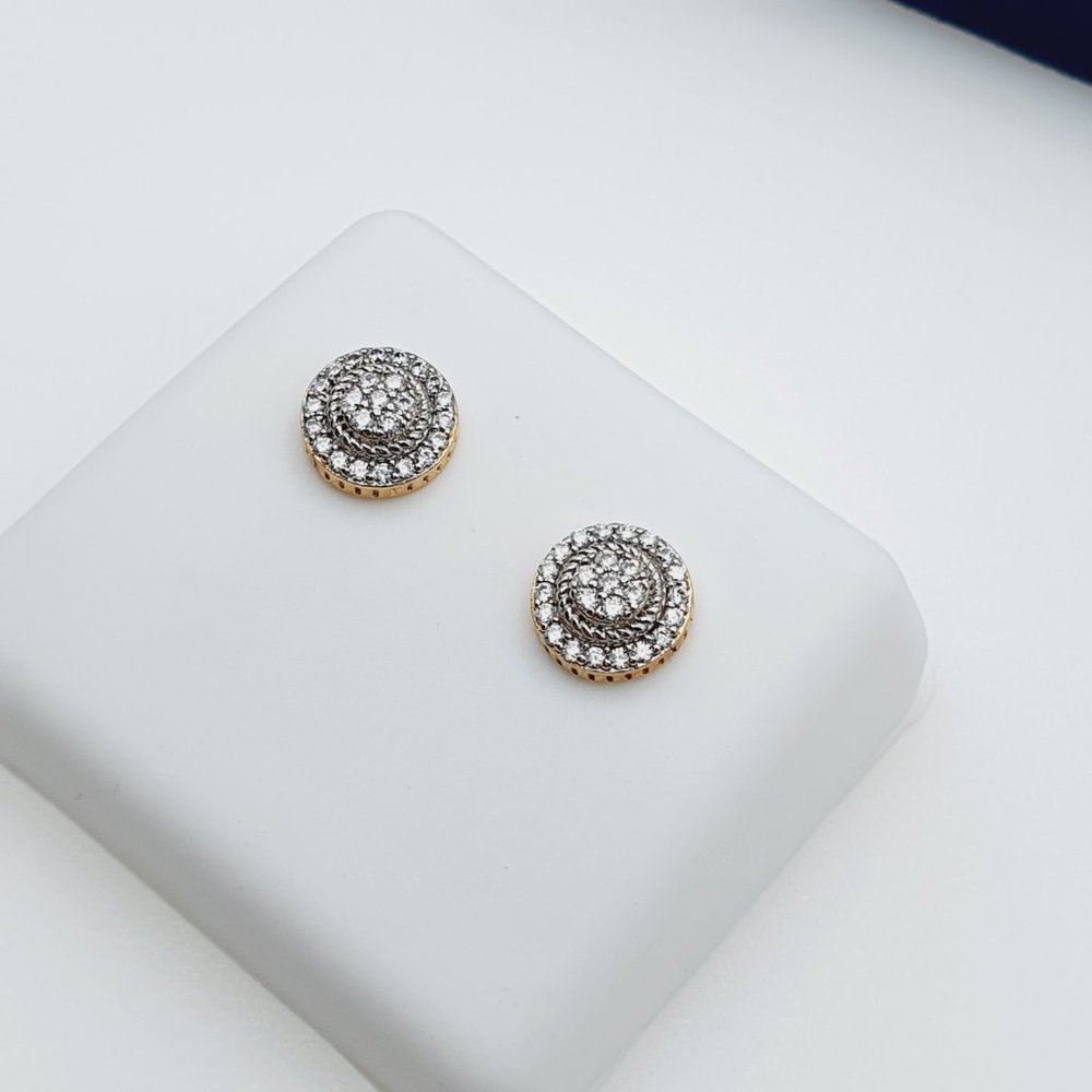 14K Gold Plated Cubic Zircon Earrings, INUS1BR143 - Picture 7 of 9